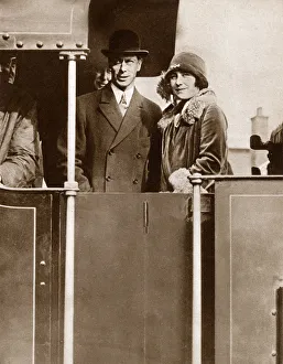 Duke and Duchess of York on footplate of Lord Nelson Duke and Duchess of York on footplate of Lord Nelson
