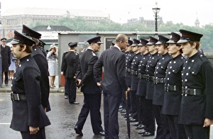 Duke of Edinburgh inspecting firefighters Duke of Edinburgh inspecting firefighters