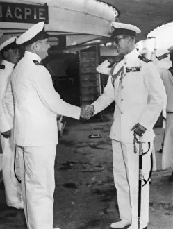The Duke of Edinburgh taking over HMS Magpie at Malta The Duke of Edinburgh taking over HMS Magpie at Malta