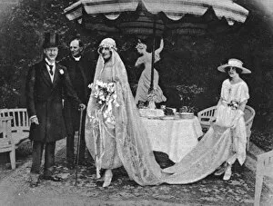 Images Dated 23rd January 2016: Duke of Marlborough and Gladys Deacon on wedding day