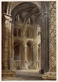 British Heritage Sites List Prints: Durham / Cathedral Nave