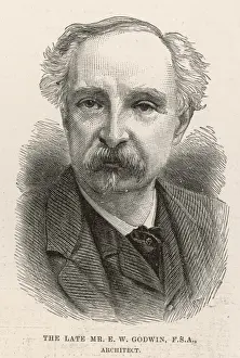 Prints of EDWARD WILLIAM GODWIN Progressive English architect and designer. Friend and collaborator of James Whistler. Designed Whistlers White House in Tite Street James Whistler Prints: E. W. Godwin Architect Print: Whistler's White House Design