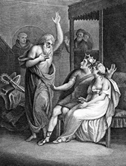 Early Christianity History Prints: Eadbald converted by Laurence
