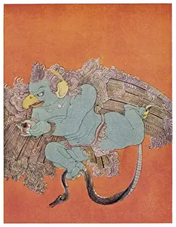 Print of The Eagle Garuda carrying Soma
