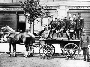 Ealing Fire Brigade with horse-drawn appliance Ealing Fire Brigade with horse-drawn appliance