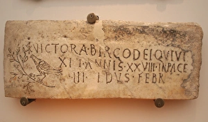 Early Christian. Roman tombstone with Christian iconography Early Christian. Roman tombstone with Christian iconography