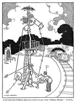 Signal Collection: A very early type of railway signal by W Heath Robinson