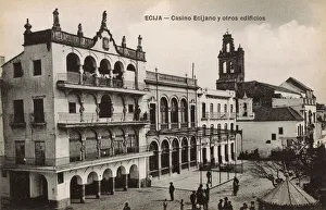 Ecija, Seville, Spain - Buildings on the Plaza de Espana Ecija, Seville, Spain - Buildings on the Plaza de Espana
