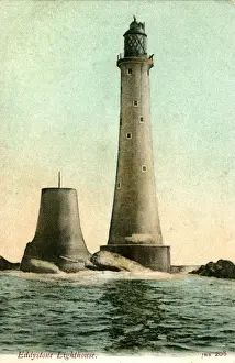 Cornwall Historical Landmarks Prints: Eddystone Lighthouse, Rame, Cornwall