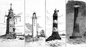 Four of the Eddystone Lighthouses Four of the Eddystone Lighthouses