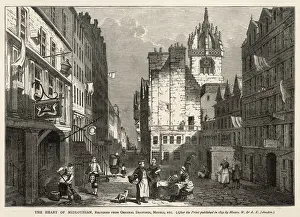 Print of Edinburgh's Old Tolbooth
