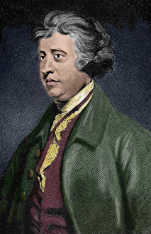 Edmund Burke (1729-1797). Colored engraving Edmund Burke (1729-1797). Colored engraving