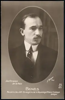 Edvard Benes Print - Portrait of a Czechoslovak statesman