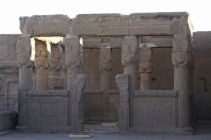 Egypt Art. Kiosk on the roof at Dendera Temple Egypt Art. Kiosk on the roof at Dendera Temple