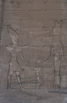 Egypt. Dendera. Hathor Temple. Cleopatra VII, Julius Caesar Egypt. Dendera. Hathor Temple. Cleopatra VII, Julius Caesar