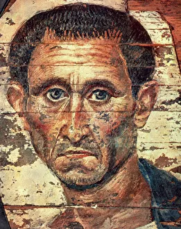 Egypt. Roman period. Fayum mummy portraits. Man Egypt. Roman period. Fayum mummy portraits. Man