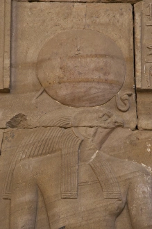 Egypt. Temple of Horus. Relief depicting God Ra Egypt. Temple of Horus. Relief depicting God Ra