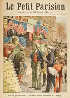 American Politics History Prints: US Election Campaign1908