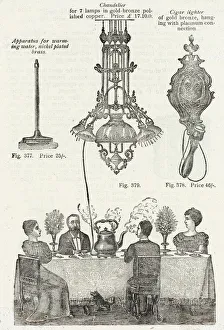 Electric kettle connected to the ceiling light 1902 Electric kettle connected to the ceiling light 1902