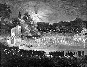 Electric Lighting at Alexandra Palace Lakes, 1880 Electric Lighting at Alexandra Palace Lakes, 1880