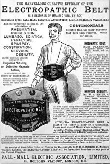 Print of the Electropathic Belt Advertisement, 1885
