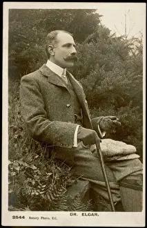 British Classical Music History Prints: Elgar out Walking