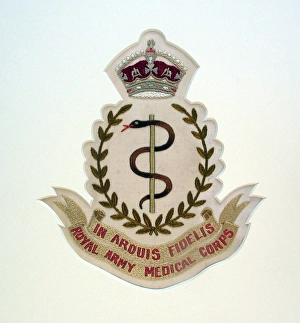Embroidered badge of the Royal Army Medical Corps Embroidered badge of the Royal Army Medical Corps