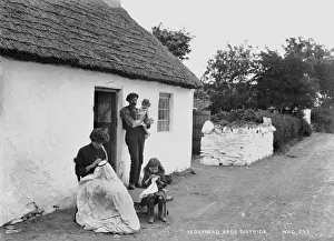 Early 1900s Irish Countryside Prints: Embroidering a Bedspread, Ards District