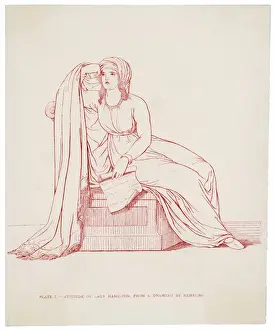Lord Nelson Prints: Print of Emma Hamilton in a dramatic pose