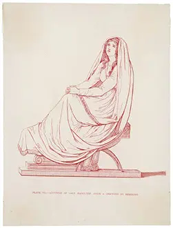 Lord Nelson Prints: Emma Hamilton Print, a portrait of Lady Hamilton in an elaborate attitude