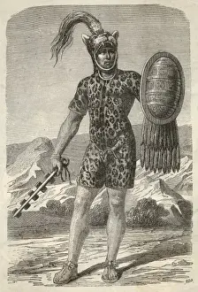 Prints of EMPEROR ITZCOATL son of Acamapichtli Ruler of Tenochtitlan, by his conquests he effectively created the Aztec Empire Aztec Empire Prints: Print of Emperor Itzcoatl, Ruler of Tenochtitlan