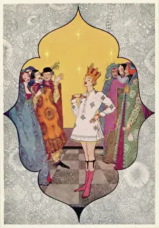 Emperor's New Clothes Print: Royal Tailors Admire Craftsmanship