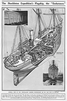 Antarctic Expedition Prints: The Endurance: A Cutaway View Print