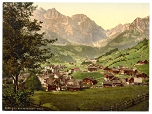 Engelberg Valley and Juchlipass, Bernese Oberland, Switzerla Engelberg Valley and Juchlipass, Bernese Oberland, Switzerla