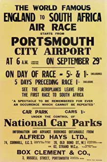 England to South Africa Air Race Poster England to South Africa Air Race Poster