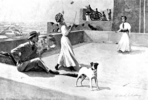 English Girls playing Diabolo on a roof in Tabriz, Iran, 1 English Girls playing Diabolo on a roof in Tabriz, Iran, 1