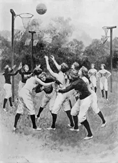 England vs USA Netball Match Print