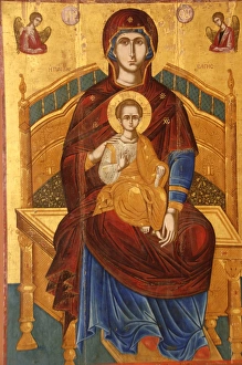 Enthroned Virgin from the church of St. John tou Trafu. Firs Enthroned Virgin from the church of St. John tou Trafu. Firs