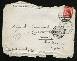 Envelope from Egypt addressed to Miss L Auerbach, WW1 Envelope from Egypt addressed to Miss L Auerbach, WW1