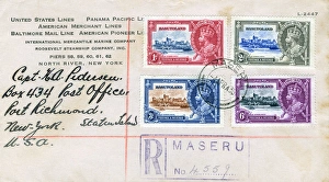 Envelope with stamps from Basutoland, South Africa Envelope with stamps from Basutoland, South Africa