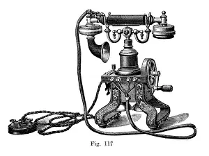 Vintage Communication Devices Prints: Ericsson Table Phone - 1