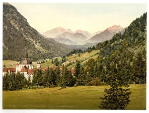 Ettal with the Ammergebirge, Upper Bavaria, Germany Ettal with the Ammergebirge, Upper Bavaria, Germany