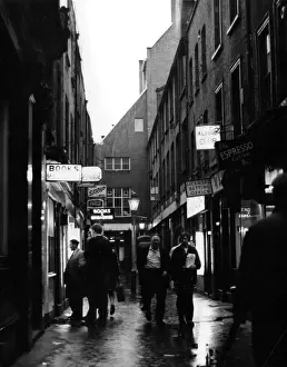 Soho Evening Print: Men in St Annes Court