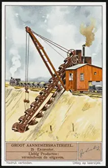 Excavator In Action Prints: Excavator at Work