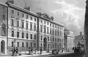Print of the 1830 Excise Office in Broad Street