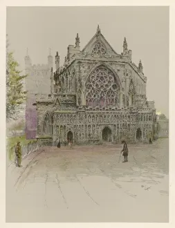 Exeter Cathedral Prints: Exeter Cathedral 1924