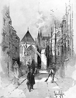Exterior of Westminster Abbey, London, 1894 Exterior of Westminster Abbey, London, 1894