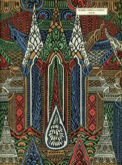 Fabric design, Art Gout Beaute, 1924 Fabric design, Art Gout Beaute, 1924