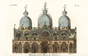 Facade of St. Mark's Basilica, Venice, 1823 Facade of St. Mark's Basilica, Venice, 1823
