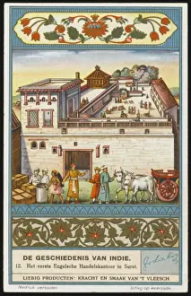 Indian Colonial History Prints: Factory at Surat